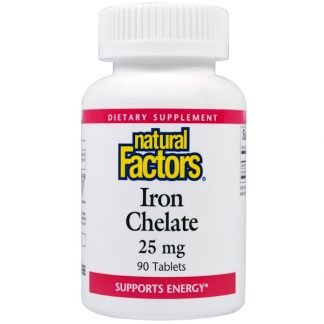 Natural Factors, 鉄キレート、 25 mg、 90タブレット