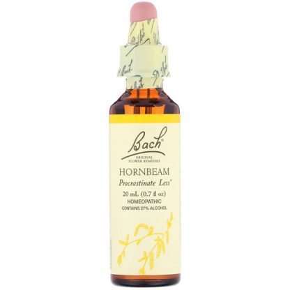 Bach, オリジナルフラワーレメディ、ホーンビーム（シデ）、20ml（0.7液量オンス）