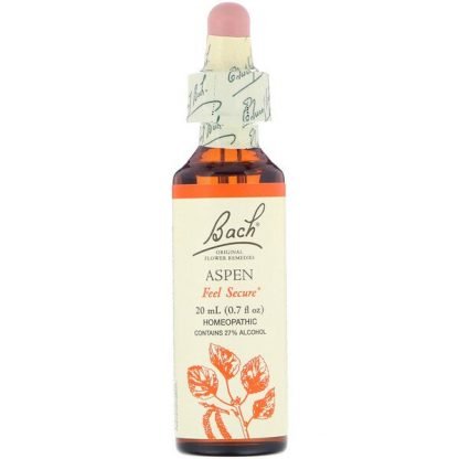 Bach, オリジナルフラワー レメディ、 アスペン、 0.7 fl oz (20 ml)