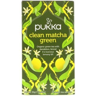 Pukka Herbs, クリーン抹茶グリーン、20ティーバッグ、各0.05 oz (1.5 g)