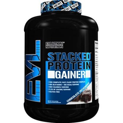 EVLution Nutrition, スタックドプロテインゲイナー、チョコレートデカダンス、7.23ポンド (3276 g)