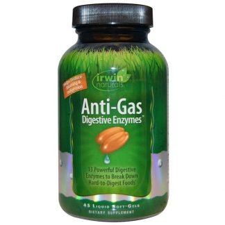 Irwin Naturals, アンチガス消化酵素、 リキッドソフトジェル 45 錠