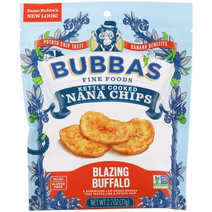 Bubba's Fine Foods, 'ナナチップス、ブレイジングバッファロー、2.7オンス (77 g)