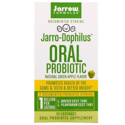 Jarrow Formulas, ジャロドフィルスオーラルプロバイオティクス、ナチュラルグリーンアップルフレーバー、30錠