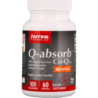 Jarrow Formulas, Q-absorb®（Qアブソーブ）コエンザイムQ10、100mg、ソフトジェル60粒