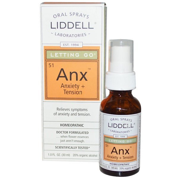 Liddell, Letting Go、Anx Anxiety + Tension、オーラル・スプレー、 1.0液量オンス (30 ml)