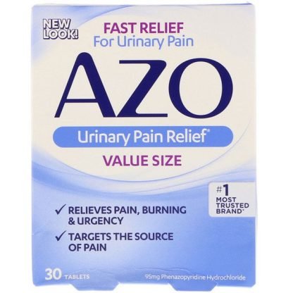 Azo, 泌尿器痛緩和剤、30 錠