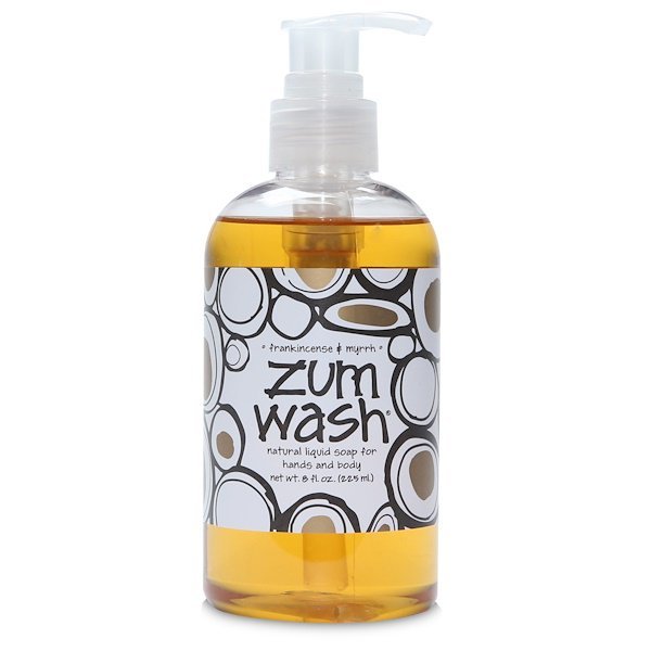 Indigo Wild, ズム(Zum)ウォッシュ、ナチュラルリキッドソープ ハンド & ボディ用、フランキンセンス & ミルラ、8 fl oz (225 ml)