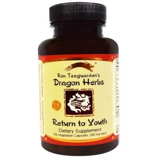 Dragon Herbs, 若返り（Return to Youth）, 500 mg, 100 粒（ベジタリアンカプセル）