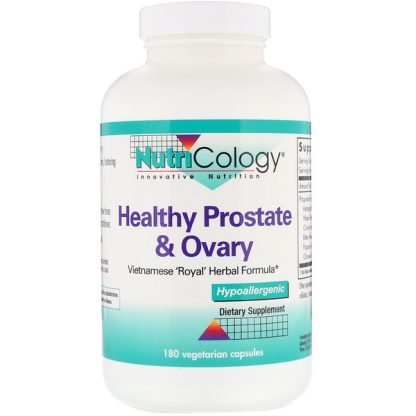 Nutricology, 健康的な前立腺 & 卵巣、ベジタリアンカプセル180個