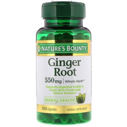 Nature's Bounty, ジンジャー、 550 mg、 100カプセル