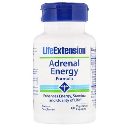 Life Extension, 副腎エネルギーフォーミュラ、60ベジタリアンカプセル