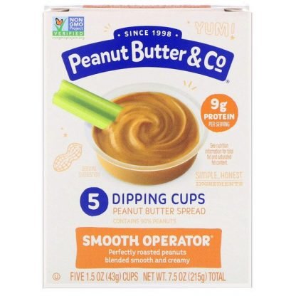 Peanut Butter & Co., ディップカップ, スムースオペレーター, クリーミーピーナッツバター , 5カップ, 各1.5オンス (43 g) (Discontinued Item)