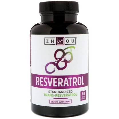 Zhou Nutrition, Zhou, Resveratrol, 60 Vegetarian Capsules