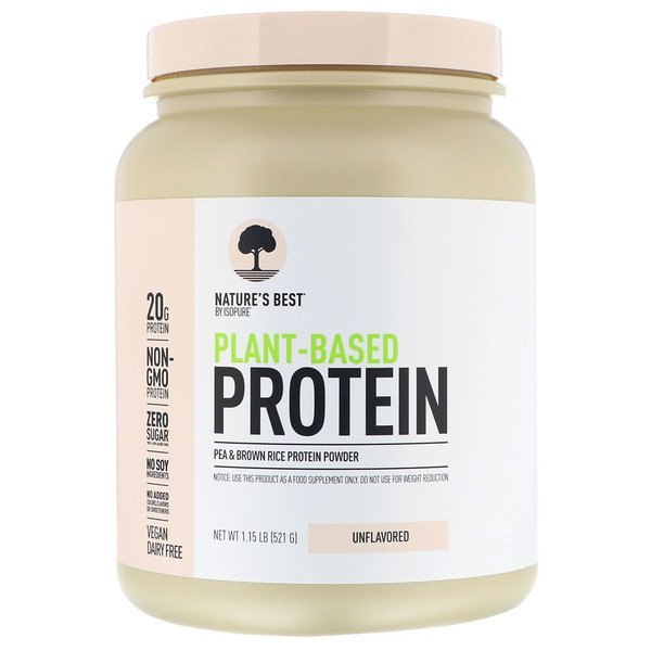 Isopure, Nature's Best, Plant-Based Protein, Unflavored, 1.15 lb (521 g)