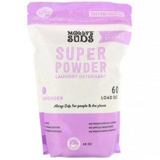 Molly's Suds, スーパーパウダー(Super Powder）洗濯用洗剤、ラベンダー、60回分、1.7Kg