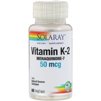 Solaray, ビタミンK-2 メナキノン-7、50mcg、VegCap（ベジカプセル）60粒