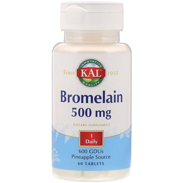KAL, Bromelain, 500 mg, 60 Tablets