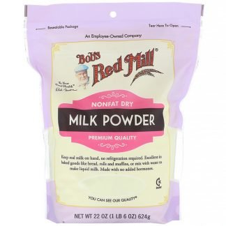 Bob's Red Mill, ミルクパウダー、無脂肪乾燥、624 g（22 oz）