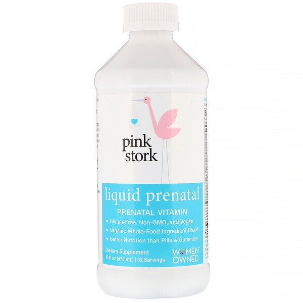 Pink Stork, リキッドプレネイタル、プレネイタルビタミン、473ml(16fl oz)
