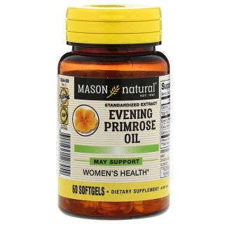 Mason Natural, 月見草オイル、ソフトジェル60粒