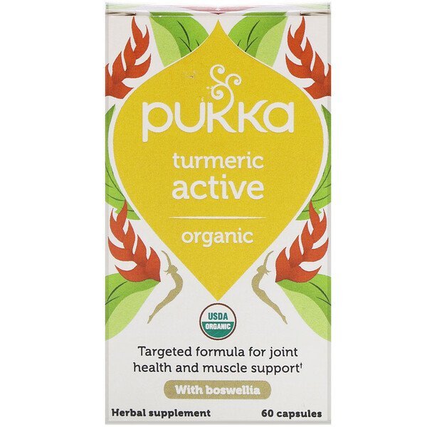 Pukka Herbs, オーガニックウコンアクティブ、カプセル60錠