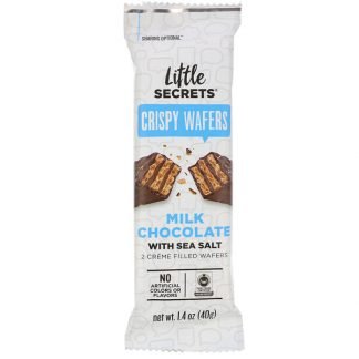 Little Secrets, ミルクチョコレートウエハース、海塩、40g（1.4オンス）