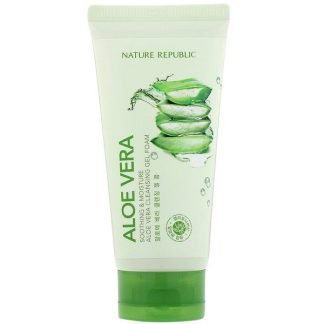 Nature Republic, アロエベラ、なめらかな保湿アロエベラクレンジングジェルフォーム、5.07fl oz（150ml）
