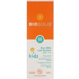 Biosolis, サンミルク、キッズサンスクリーン、SPF 50、100 ml（3.4 fl oz）