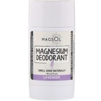 Magsol, マグネシウムデオドラント、ラベンダー、80g