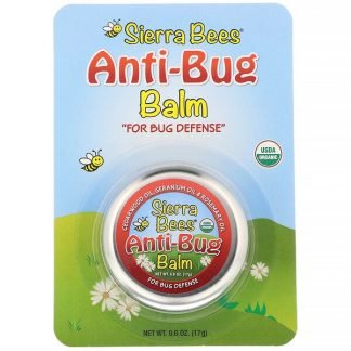 Sierra Bees, アンチバグバーム、シダーウッド、ゼラニウム＆ローズマリー油、17g（0.6oz）
