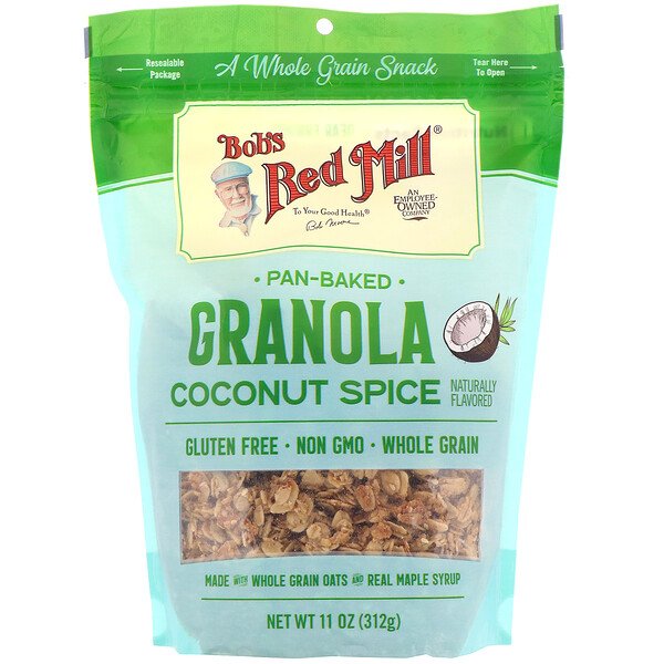 Bob's Red Mill, オーブン焼きグラノーラ、ココナッツスパイス、312 g(11 oz)