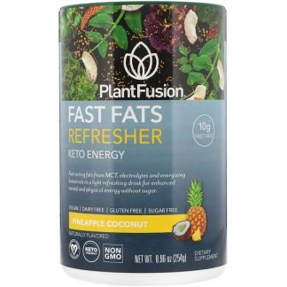 PlantFusion, Fast Fatsリフレッシャー、ケトエネルギー、パイナップルココナッツ、254g