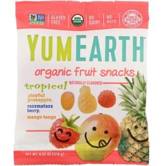 YumEarth, オーガニックフルーツスナック、トロピカル、17.6g（0.62オンス）