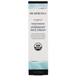Dr. Mercola, オーガニックモイスチャライジングオーバーナイトフェイスクリーム、59 ml（2 fl oz）