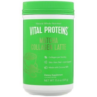 Vital Proteins, 抹茶コラーゲンラテ、無香料、329 g（11.6 oz）