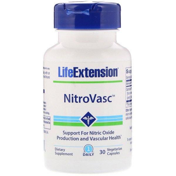 Life Extension, NitroVasc、ベジタリアンカプセル 30錠 (Discontinued Item)