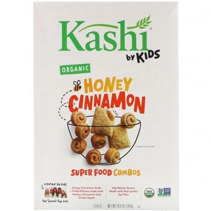 Kashi, Kashi（カシ）キッズ、オーガニックスーパーフードコンボ、ハニーシナモン、306g（10.8 oz）