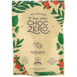 ChocZero, 砂糖不使用、ミルクチョコレート、ヘーゼルナッツ、6本、各1オンス (Discontinued Item)