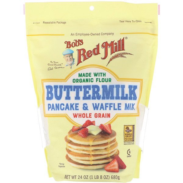 Bob's Red Mill, バターミルクホットケーキ&ワッフルミックス、全粒穀物、680g