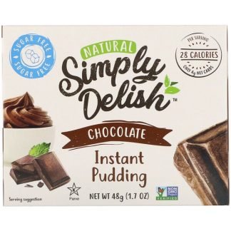 Natural Simply Delish, ナチュラルインスタントプリン、チョコ、48g
