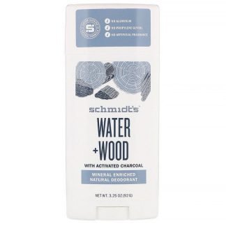 Schmidt's Naturals, Mineral Enriched Natural Deodorant, Water + Wood, 3.25 oz (92 g)