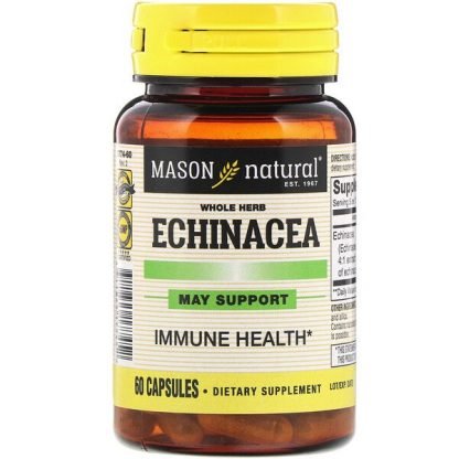 Mason Natural, ホールハーブエキナシア(Whole Herb Echinacea)、60錠