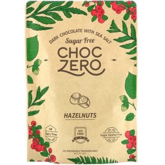 ChocZero, 砂糖不使用、海塩入りダークチョコレート、ヘーゼルナッツ、6本、各1オンス (Discontinued Item)