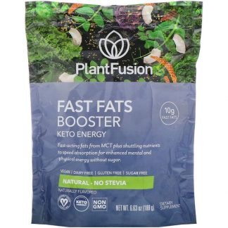 PlantFusion, Fast Fatsブースター、ケトエネルギー、天然、188g