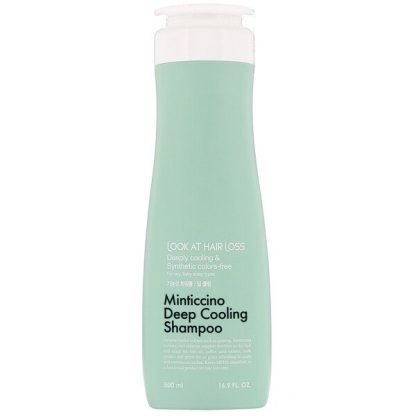 Doori Cosmetics, ルックアットヘアロス、ミンティチーノディープクーリングシャンプー、500 ml
