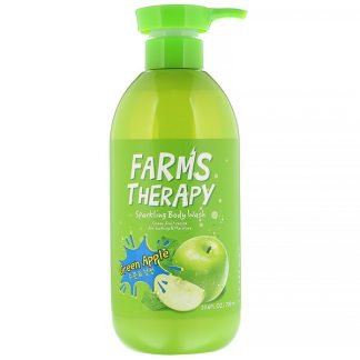 Doori Cosmetics, ファームズセラピー、スパークリングボディウォッシュ、グリーンアップル、700 ml