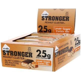 NuGo Nutrition, Stronger、ピーナッツクラスター、12本、各80g