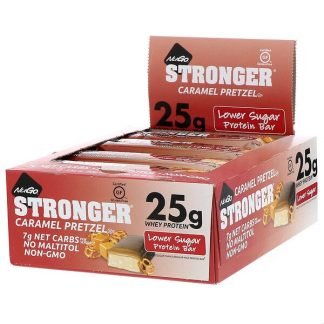 NuGo Nutrition, Stronger、キャラメルプレッツェル、12本、各80g