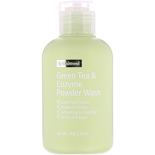 Wishtrend, 緑茶&酵素パウダーウォッシュ、2.47オンス (70 g)
